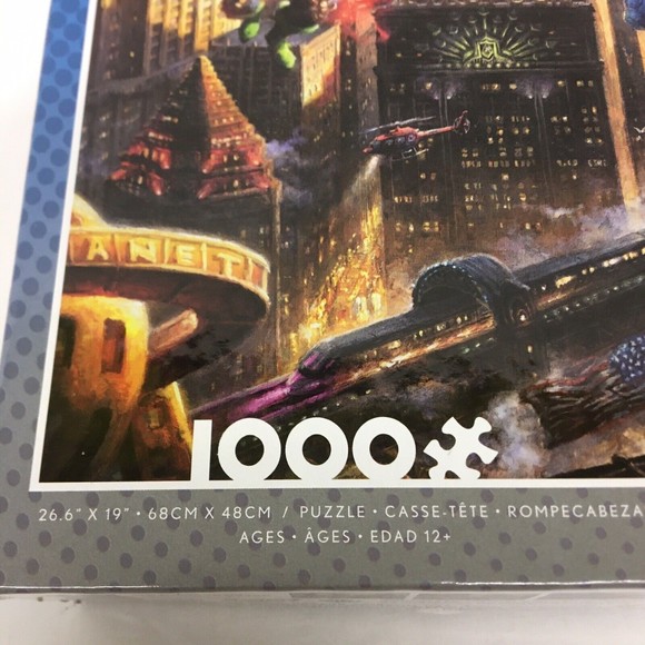 Puzzle Superman DC Justice league Metropolis Thomas Kinkade with Poster - Picture 3 of 8